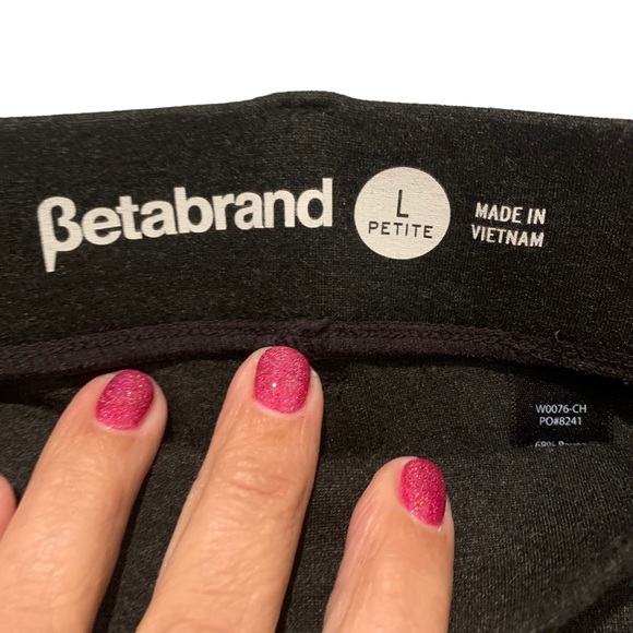 Betabrand Yoga Dress Pants Straight Leg Charcoal Gray petite - Picture 3 of 8